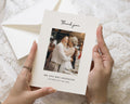 Personalised Wedding Thank You Cards, Photo Wedding Thank You Card, Folded Thank You Cards, Minimalist Wedding Thank You Card