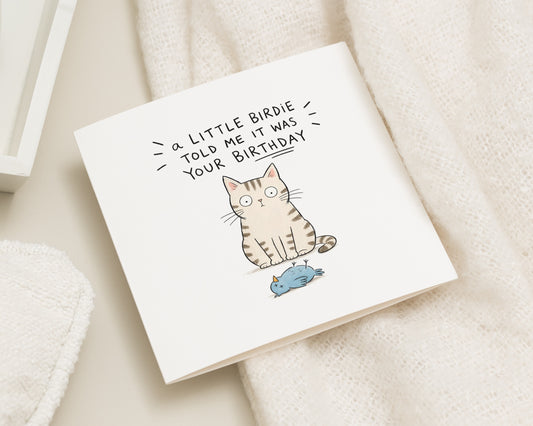 Funny Birthday Card, Cat Birthday Card for Cat Lover, Cute Cat Birthday Card, Birthday Card for Friend, Birthday Card for Her