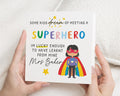Teacher Thank You Card, Superhero Teacher Card, Thank You Card for Teacher, End of Term Card, Personalised Teacher Card, Cute Teacher Card