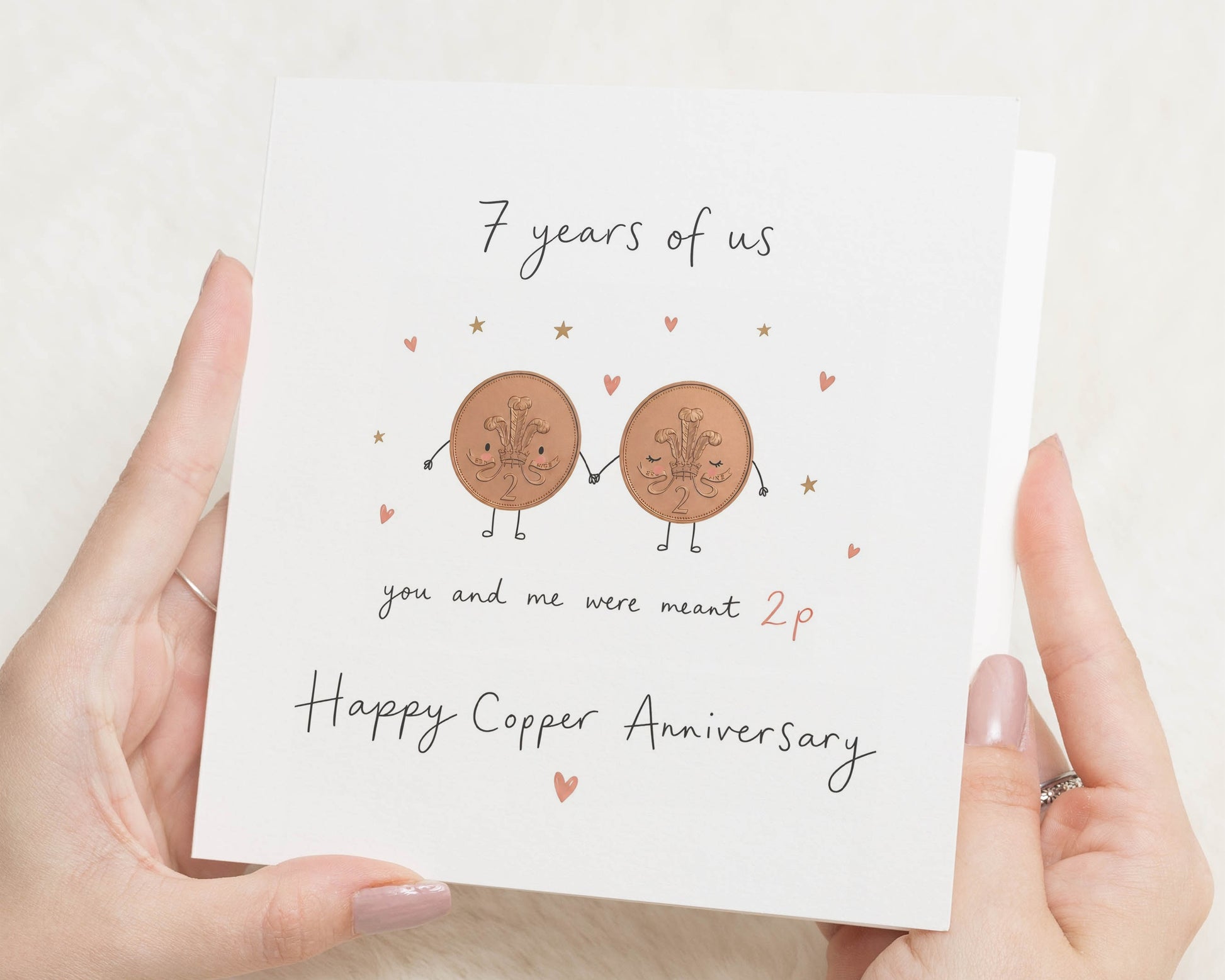 Funny 7th Anniversary Card, Copper Anniversary Card, Wedding Anniversary Card, 7 Years Card for Husband, Wife, Partner