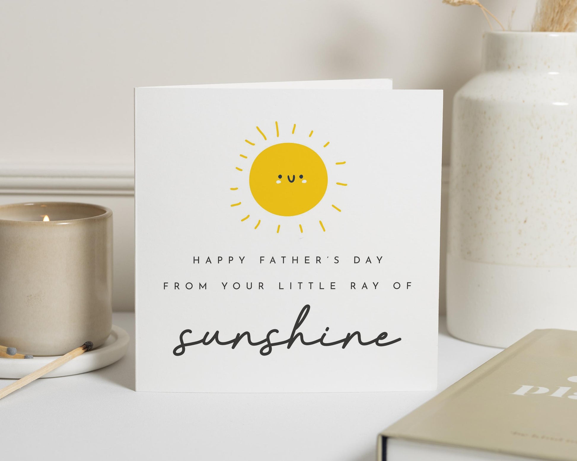 Personalised Dad Fathers Day Card from the Kids, Fathers Day Card For Daddy, Cute Fathers Day Card, Little Ray Of Sunshine Card for Dad