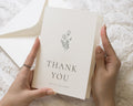 Personalised Wedding Thank You Cards, Folded Wedding Thank You Cards, Wedding Thank You Cards, Floral Thank You Cards, Simple Thank You Card