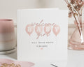 Welcome Baby Girl Card, Personalised New Baby Card, Baby Girl Balloon Card, Custom Baby Card, New Baby Girl Card, Baby Arrival Card