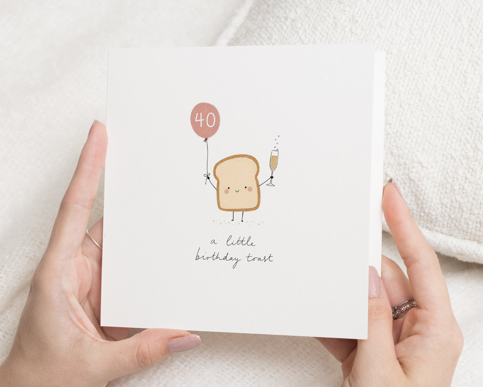 40th Birthday Card, Funny Birthday Card, Cute 40th Card for Her, Birthday Card for Friend, 40th Card for Him, Champagne Card