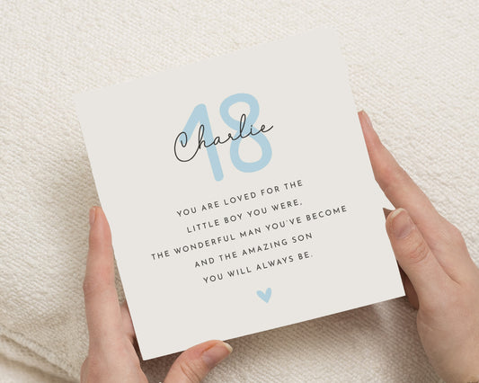 18th Birthday Card for Son, Personalised Birthday Card for Son, Son 18th Birthday Card, Birthday Card for Him, 18 Birthday Card Boy
