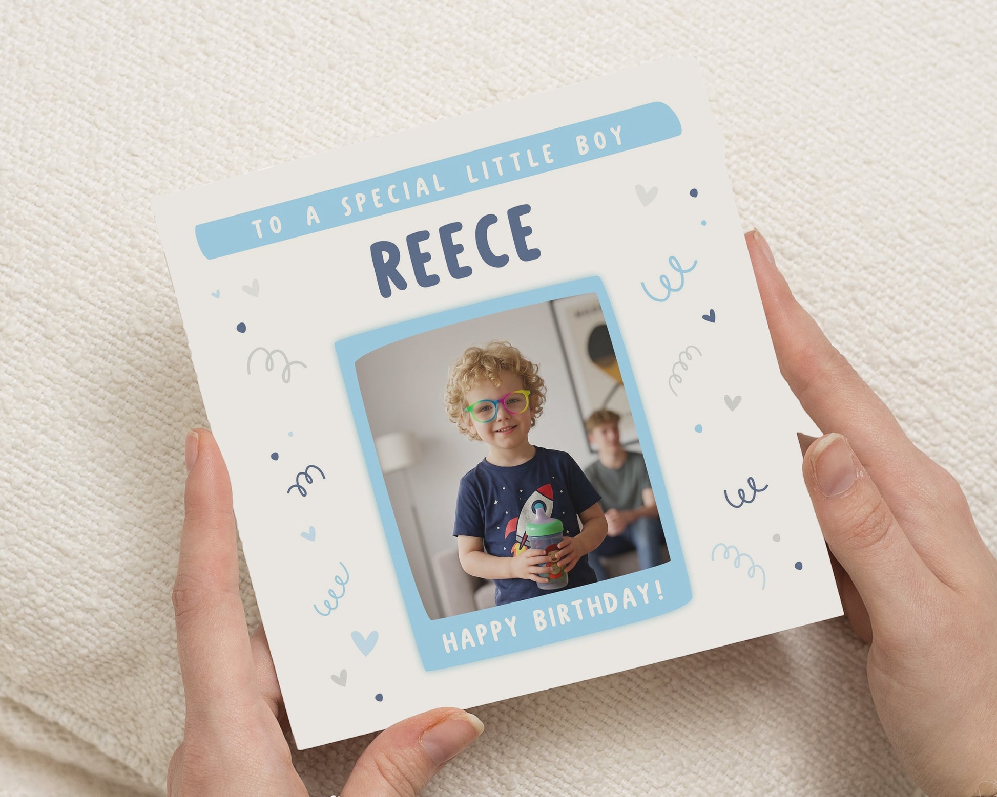 Birthday Card for Boy, Personalised Photo Birthday Card for Son, Boys Birthday Card, Nephew Card, Grandson Birthday Card, Little Boy Card