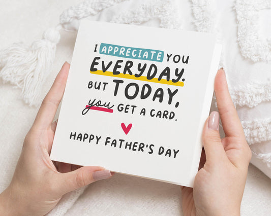 Fathers Day Card, Fathers Day Card from Daughter, Fathers Day Card from Son, Funny Fathers Day Card, Card for Dad, Card for Him