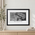 Personalised Photo Print From Your Photo, New Baby Gift, Gift for Nanny, Grandparent Keepsake, Nursery Wall Art, Black Framed Print