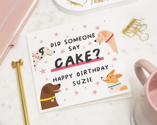 Birthday Card for Dog Lover, Personalised Birthday Card, Cute Dog Birthday Card, Birthday Card for Her, Birthday Card for Friend