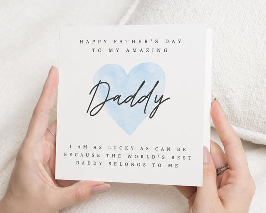 Fathers Day Card for Daddy, Fathers Day Card from Child, Daddy Fathers Day Card, Cute Fathers Day Card, Worlds Best Daddy Card