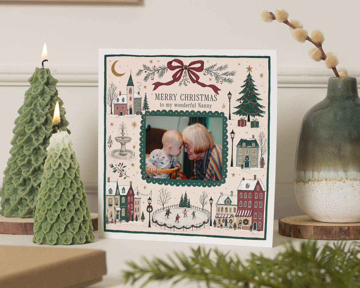 Christmas Card for Nanny, Personalised Photo Christmas Card, Grandma Christmas Card, Nan Christmas Card, Family Christmas Card