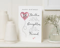 18th Birthday Card for Daughter, Personalised Daughter Birthday Card, 18 Birthday Card for Girl, Daughter Card, Birthday Card for Her