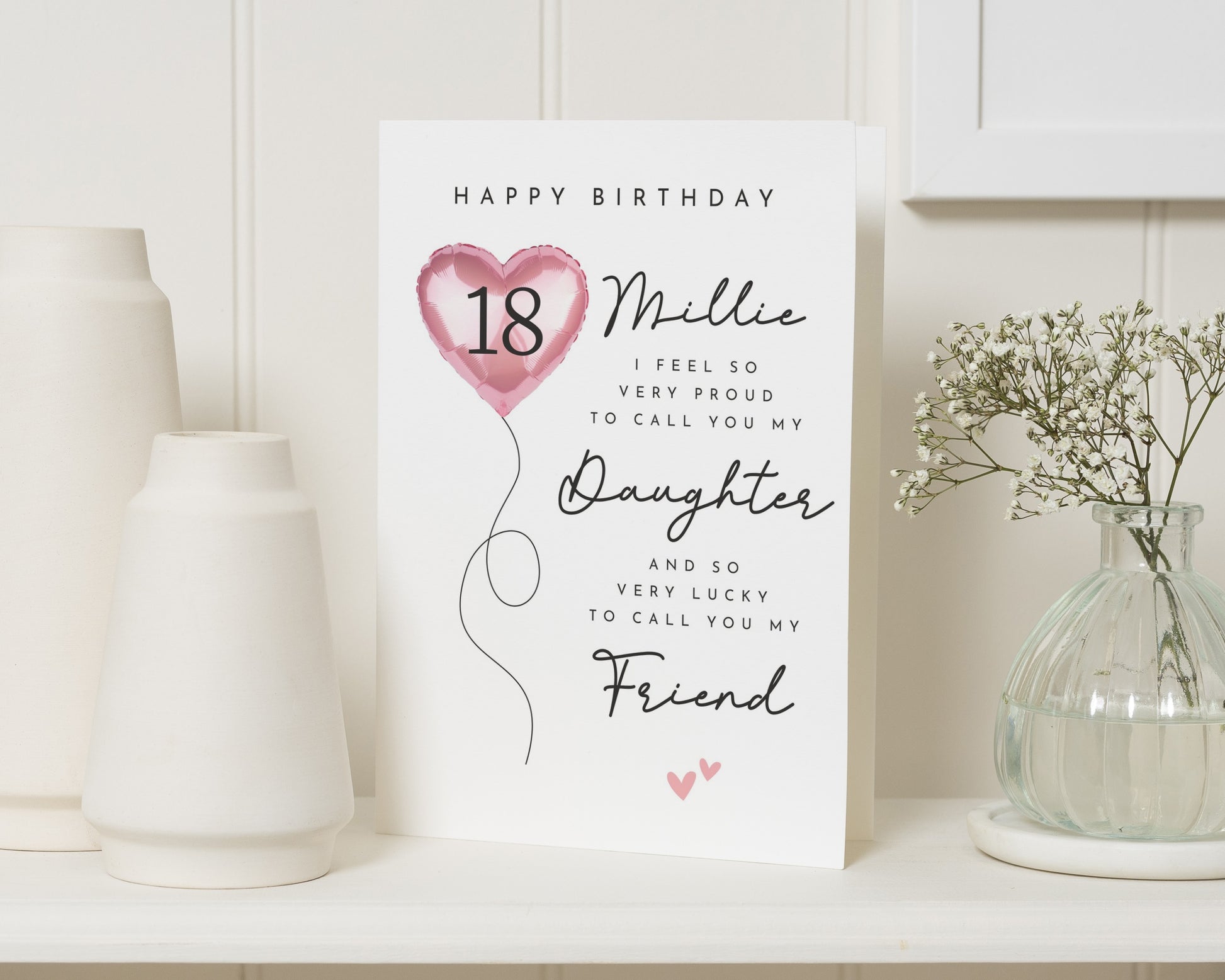 18th Birthday Card for Daughter, Personalised Daughter Birthday Card, 18 Birthday Card for Girl, Daughter Card, Birthday Card for Her