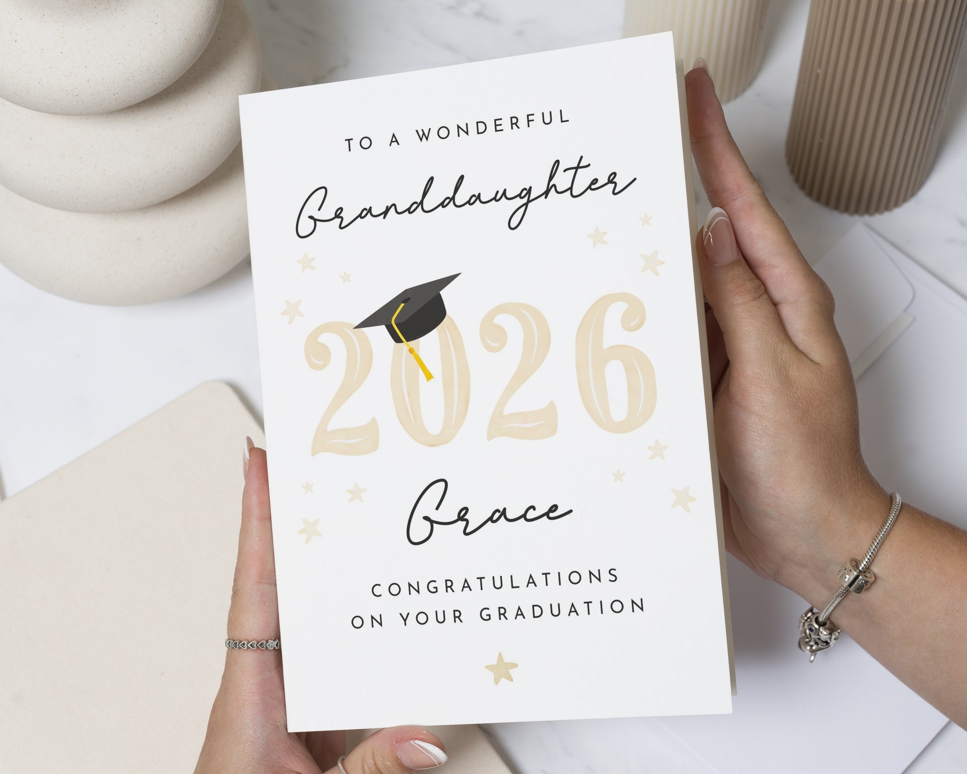 Graduation Card for Granddaughter, Personalised Graduation Card, Granddaughter Graduation Card, Congratulations Card for Her, Graduate Card