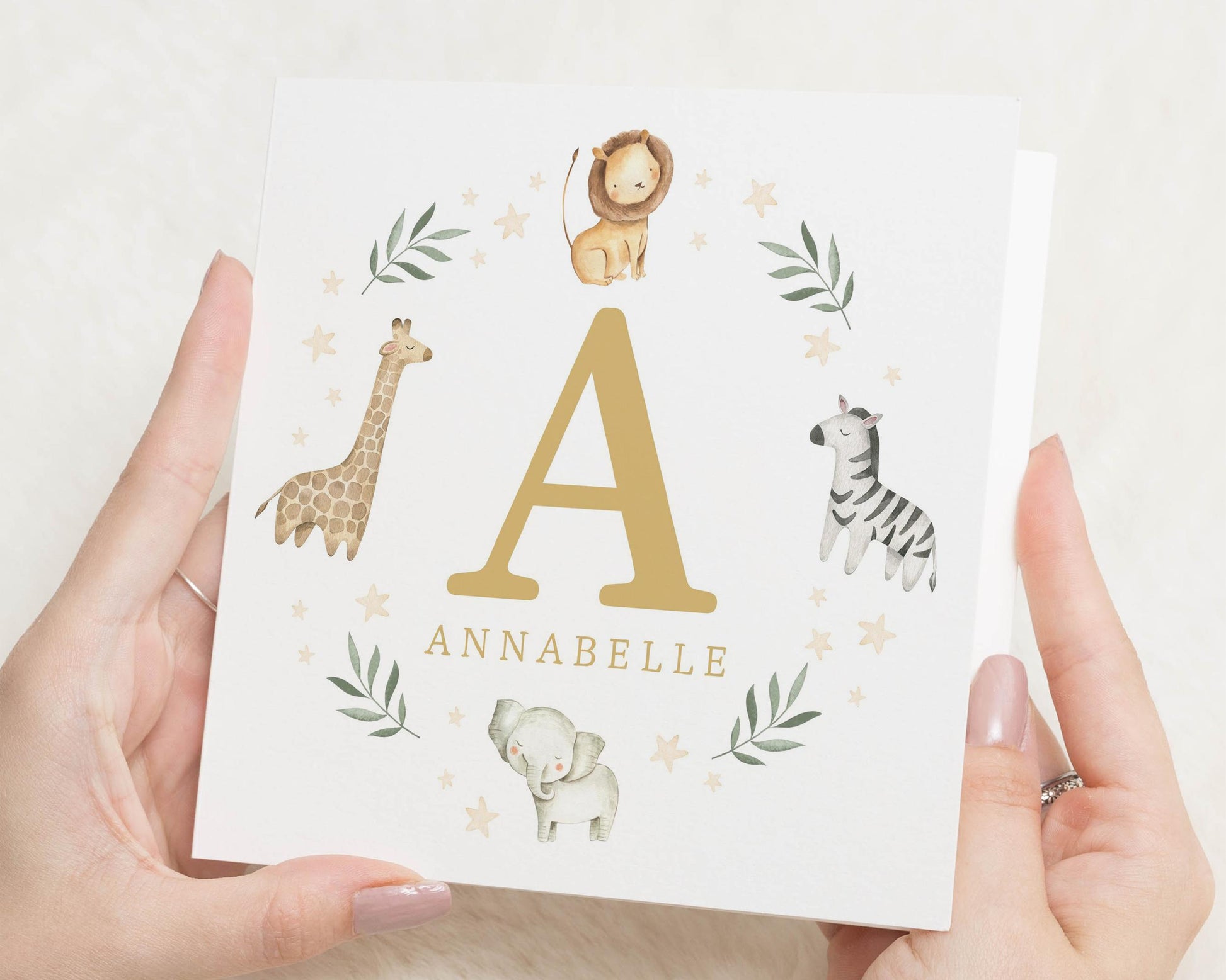 Personalised Safari Birthday Card, Birthday Card for Girl, Daughter Birthday Card, Animal Birthday Card, Cute Birthday Card