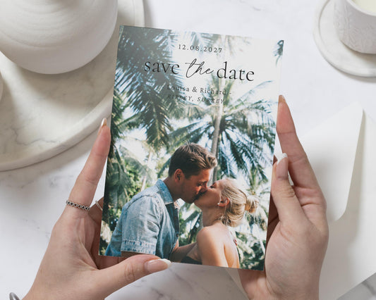 Photo Save the Date Card, Personalised Save the Date Card, Wedding Save the Date, Custom Save the Date, Save the Date Cards, Simple Card
