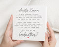 Will You Be My Godmother Card, Godmother Proposal Card, Personalised Godparent Card, Christening Card, Card for Auntie