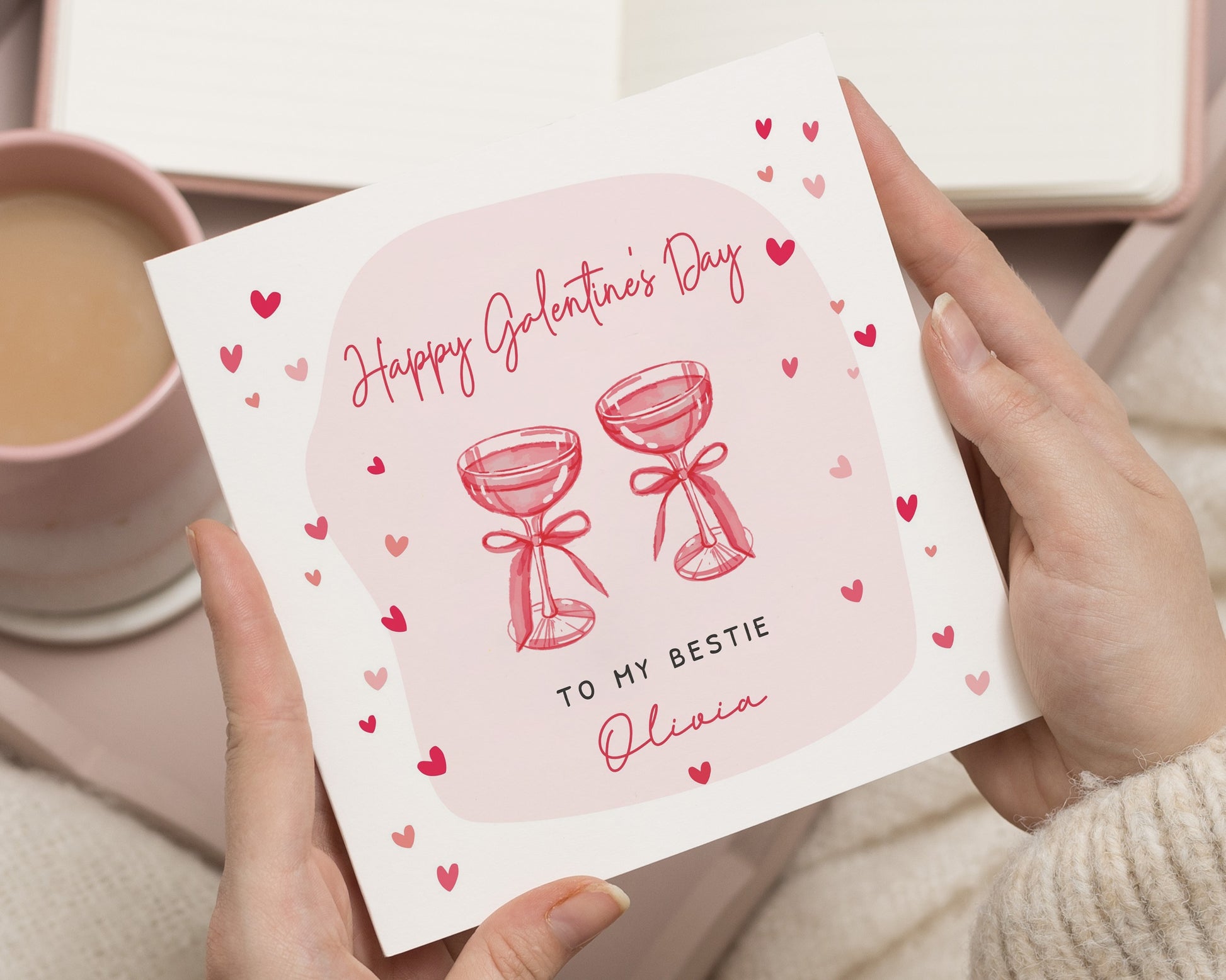 Galentines Day Card for Best Friend, Galentines Card for Her, Personalised Galentines Day Card, Valentines Card for Friend