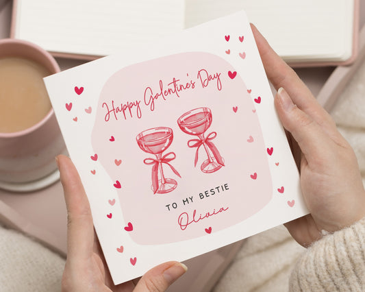 Galentines Day Card for Best Friend, Galentines Card for Her, Personalised Galentines Day Card, Valentines Card for Friend