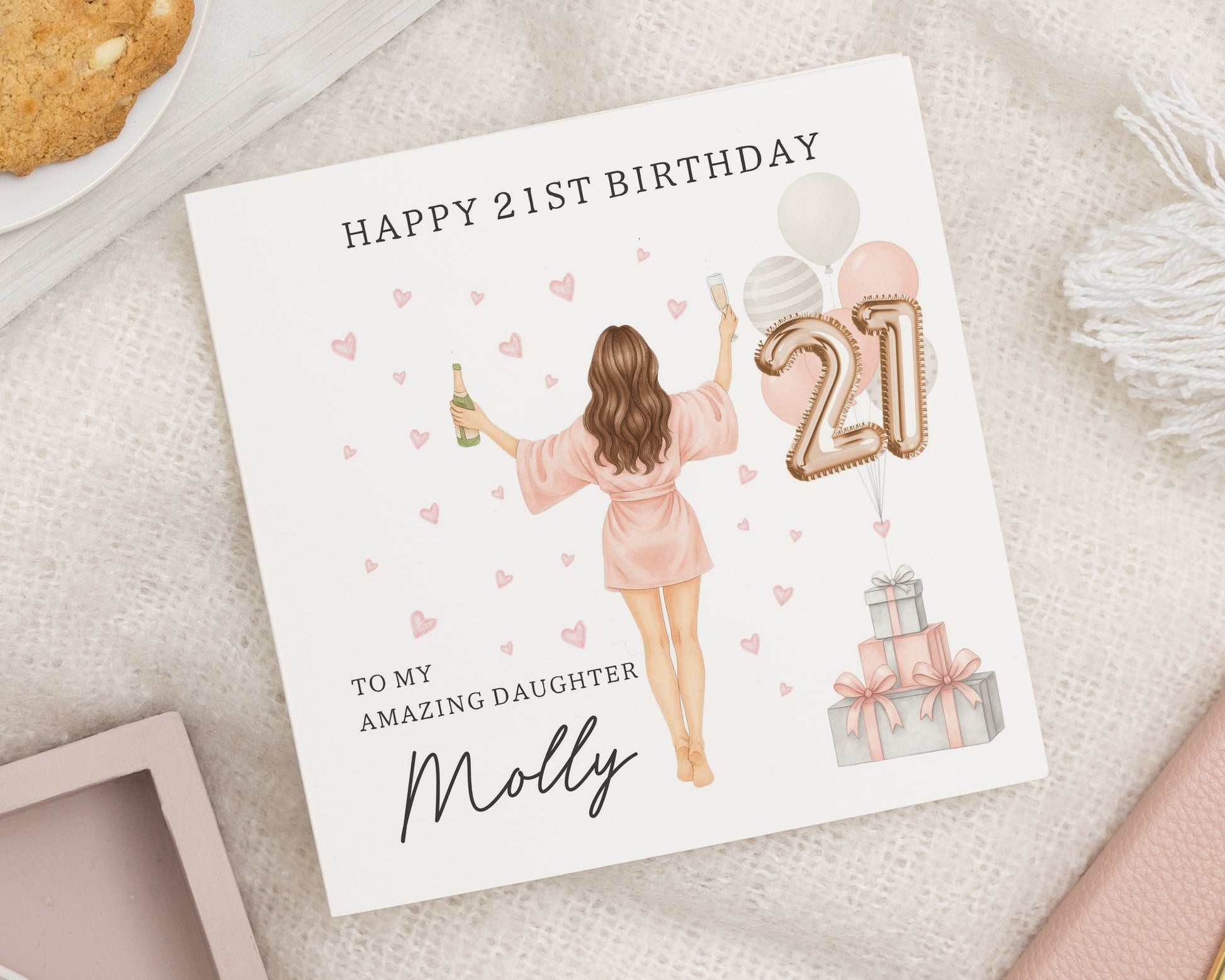 21st Birthday Card for Daughter, Personalised Birthday Card, Birthday Card for Her, 21st Birthday Card, Daughter Birthday Card