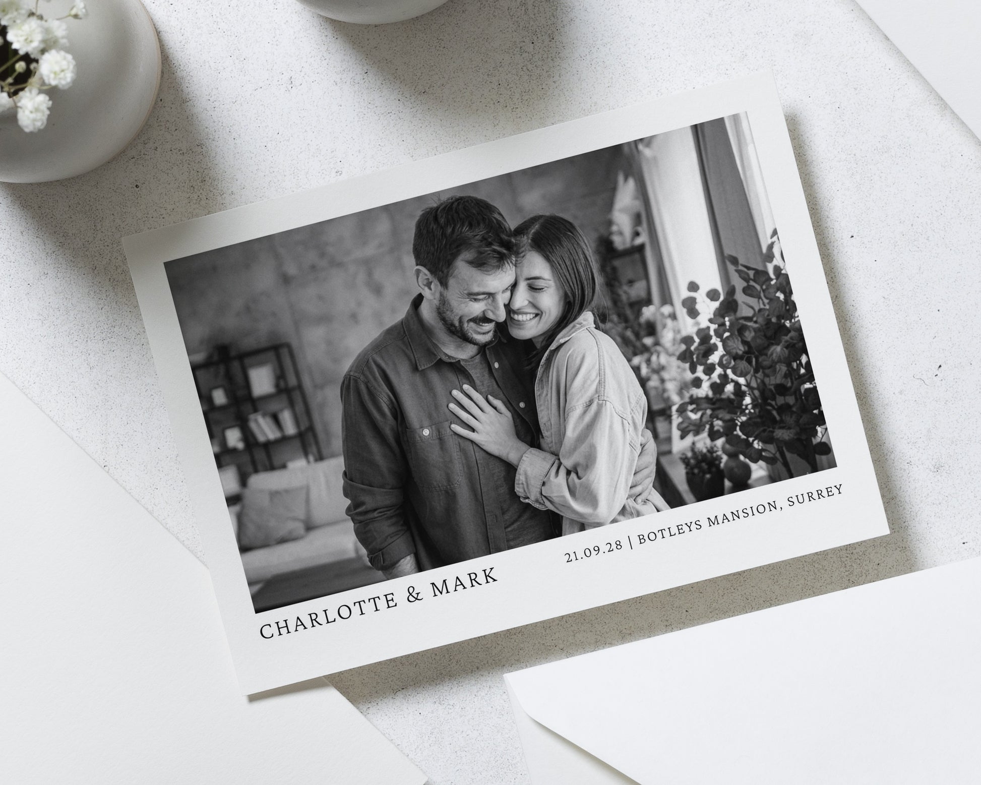 Personalised Save the Date Card, Photo Save the Date Cards, Wedding Save the Date Card, Simple Save the Date, Minimal Save the Dates, A6