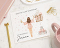 21st Birthday Card for Best Friend, Personalised Birthday Card for Her, 21st Birthday Card for Daughter, Cute 21st Birthday Card