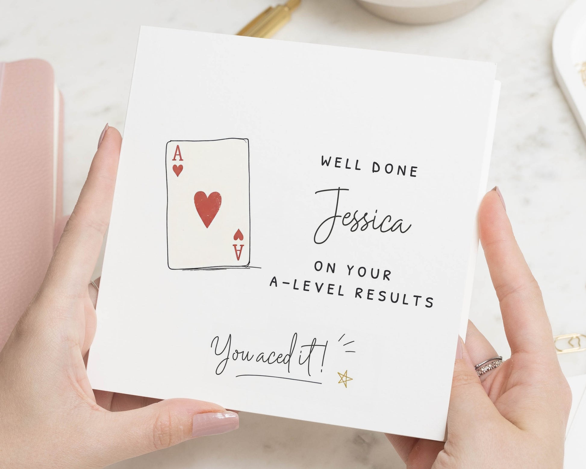 A Level Results Card, Personalised Exam Results Card, Well Done Card, Congratulations Card, Results Day Card, You Aced It Card