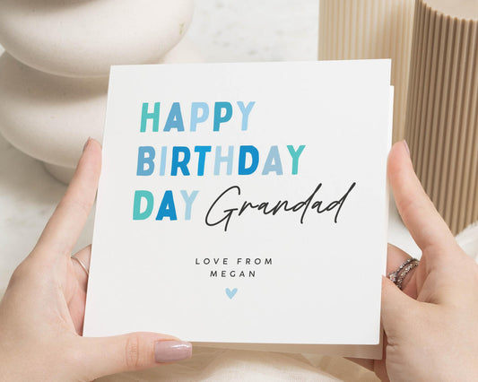 Birthday Card for Grandad, Personalised Grandad Birthday Card, Birthday Card from Grandchildren, Birthday Card for Him