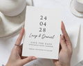 Save the Date Card, Personalised Save the Date Card, Wedding Save the Date, Simple Save the Date Cards, Minimal Save the Dates, A6 and 5x7