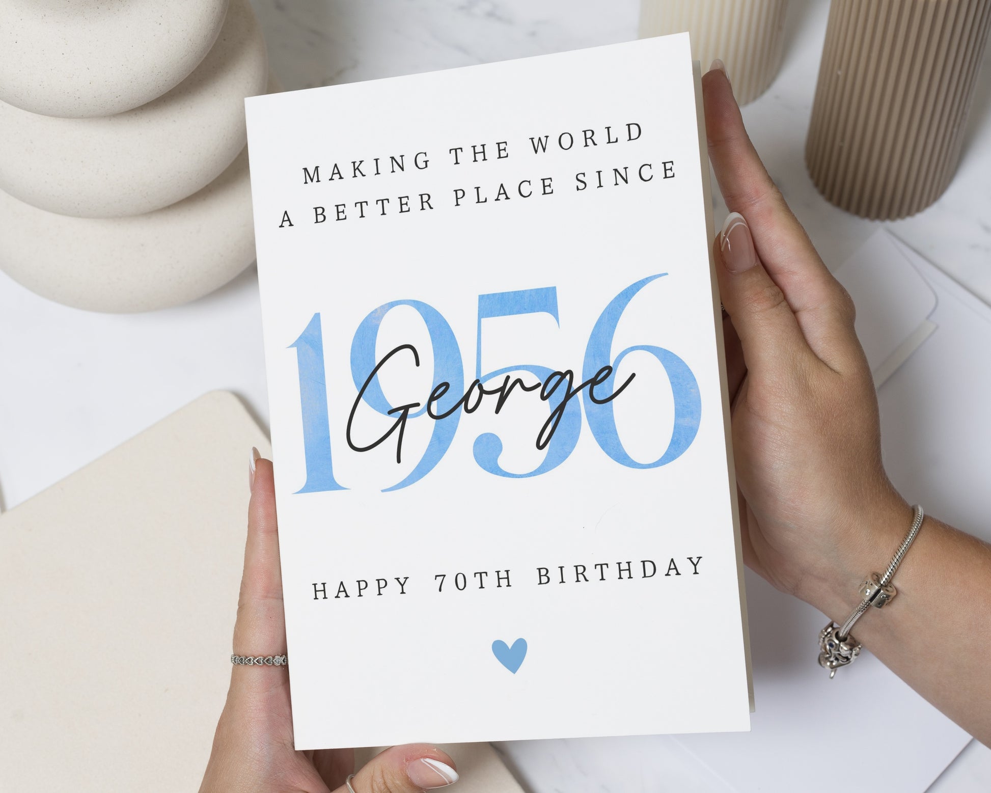 70th Birthday Card for Him, Personalised Birthday Card, 70th Birthday Cards, Custom Birthday Card, Dad Card, Grandad Card, Husband Card