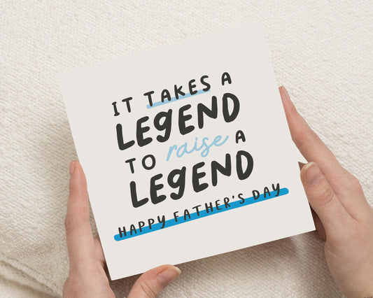 Fathers Day Card, Fathers Day Card from Son, Fathers Day Card from Daughter, Funny Fathers Day Card, Card for Dad, Legend Card