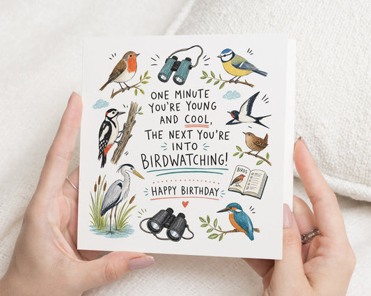 Birdwatching Birthday Card, Funny Birthday Card for Him, Bird Birthday Card, Nature Lover Birthday Card, Bird Watcher Birthday Card