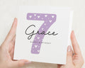 7th Birthday Card for Girl, Personalised Birthday Card, Birthday Card for Daughter, Granddaughter, Niece, Custom Age Birthday Card