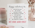 Valentines Day Card for Partner, Romantic Valentines Card, Card for Husband, Wife, Boyfriend, Girlfriend, My One and Only Card