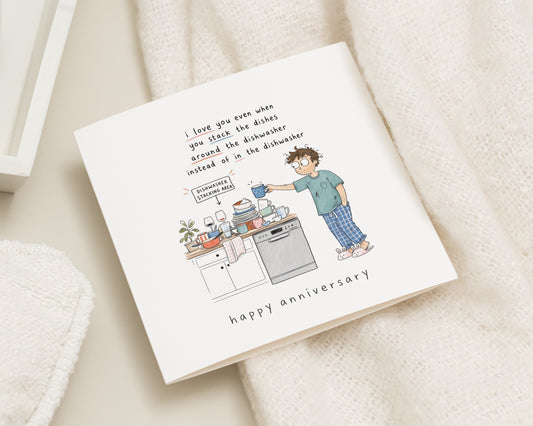 Funny Anniversary Card for Husband, Anniversary Card for Him, Boyfriend Anniversary Card, Husband Card, Love Card for Partner