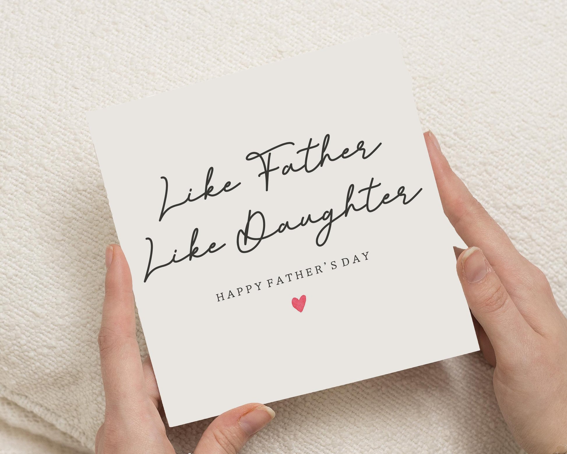 Fathers Day Card from Daughter, Like Father Like Daughter Card, Fathers Day Card for Dad, Cute Fathers Day Card, Card for Him
