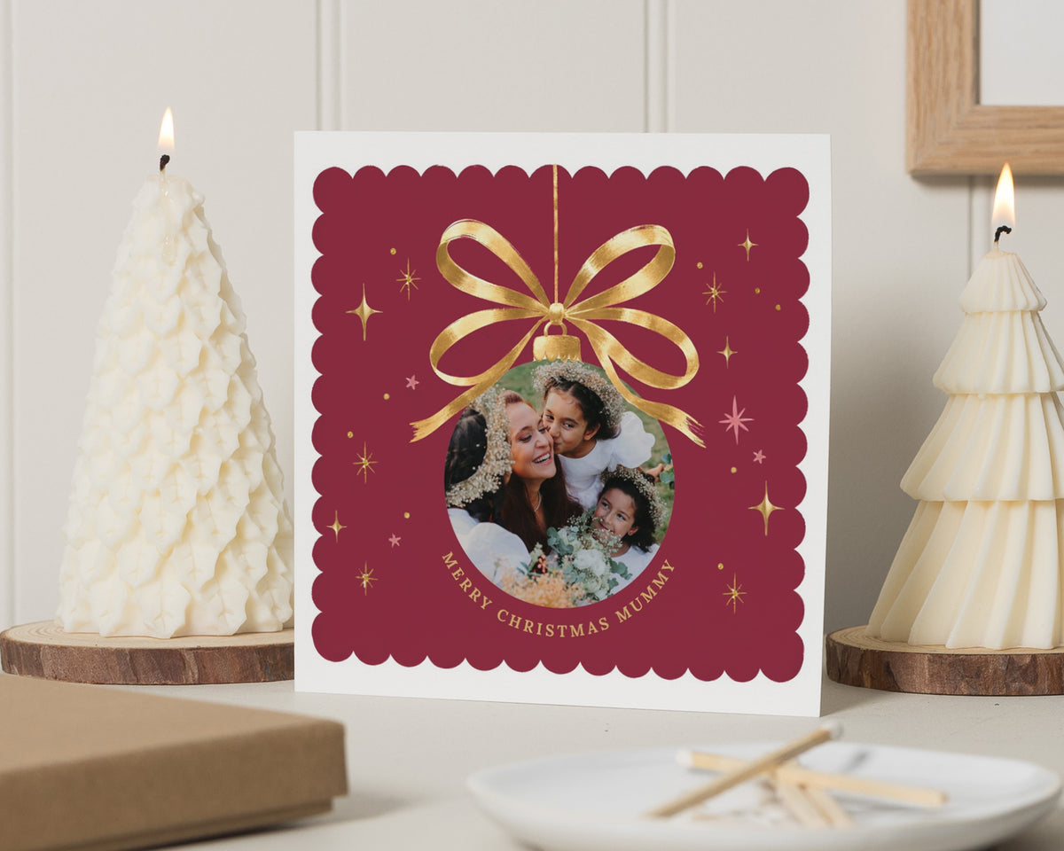 Christmas Card for Mum, Mummy Christmas Card, Personalised Photo Christmas Card, Christmas Card for Her, Mum Christmas Cards