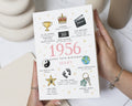70th Birthday Card, Personalised 70th Birthday Card for Her, Year You Were Born Card, 70th Birthday Card for Mum, Grandma Birthday Card
