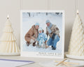 Personalised Photo Christmas Card, Square Christmas Card, Pack of 10, 20, 50 or 100, Custom Family Christmas Card