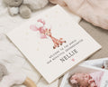 New Baby Card for Granddaughter, Personalised Baby Girl Card, Welcome to the World Card, Cute Giraffe Card, Baby Granddaughter Card