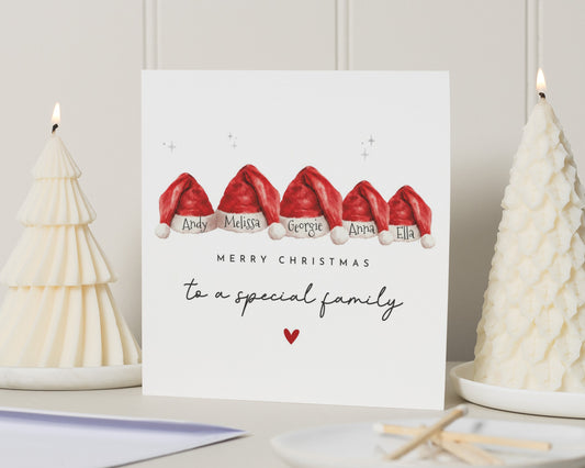 Christmas Card for Family, Personalised Family Christmas Card, Special Family Christmas Card, Custom Christmas Card, Christmas Card