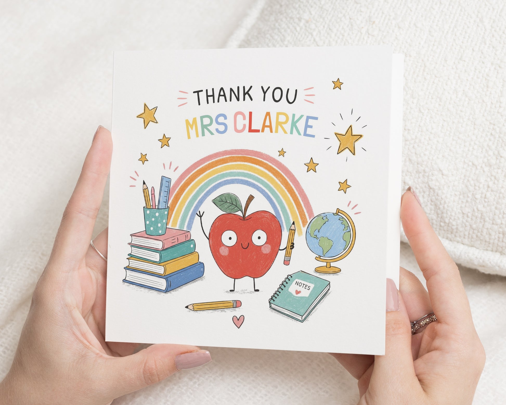 Teacher Thank You Card, Personalised Teacher Card, Thank You Teacher Card, Teacher Appreciation Card, School Thank You Card