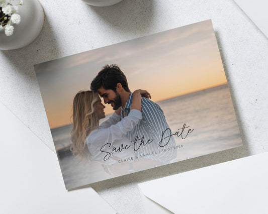 Photo Save the Date Card, Personalised Save the Date Card, Wedding Save the Date, Custom Save the Date, Save the Date Cards, Simple
