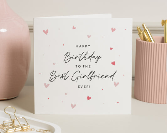 Birthday Card for Girlfriend, Best Girlfriend Birthday Card, Birthday Card for Her, Cute Birthday Card, Personalised Birthday Card