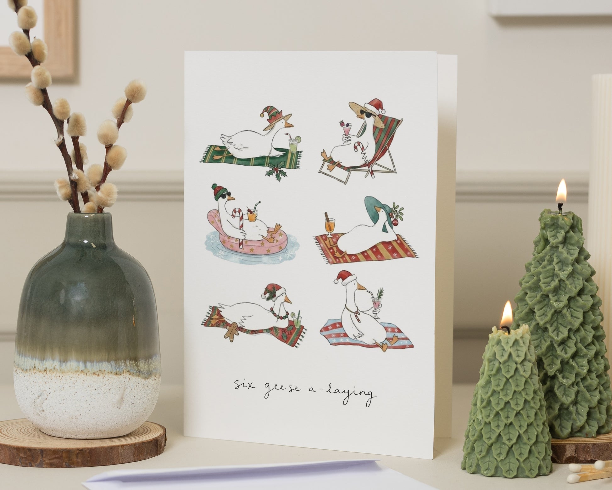 Christmas Card, Goose Christmas Card, Funny Christmas Card, Cute Christmas Cards, Twelve Days of Christmas Card, Festive Animal Card