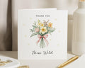Thank You Card, Teacher Thank You Card, Personalised Thank You Card, Floral Thank You Card, Thank You Card for Her