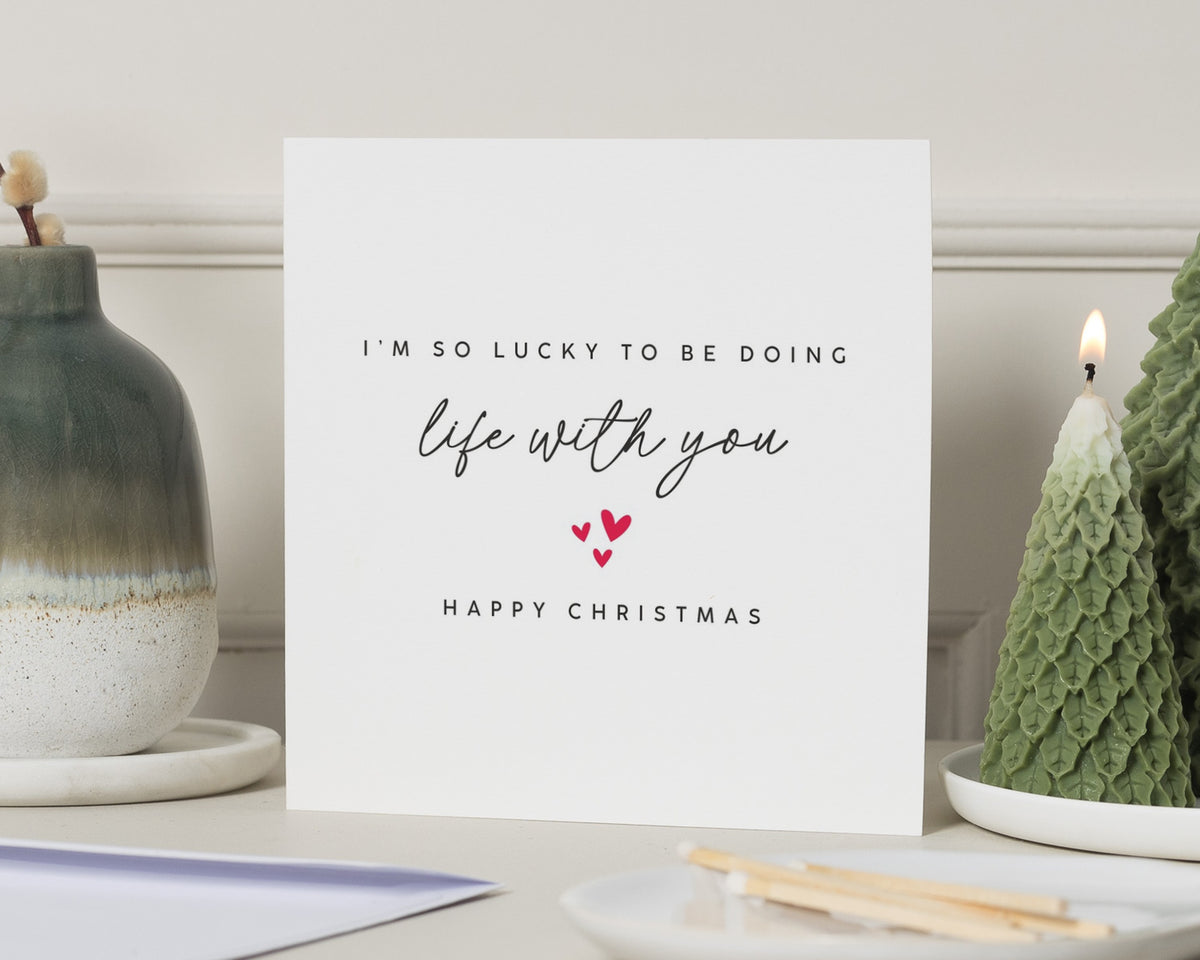 Christmas Card for Husband, Romantic Christmas Card, Christmas Card for Wife, Boyfriend Girlfriend Card, Partner Christmas Card