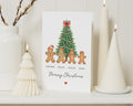 Personalised Christmas Card, Family Christmas Card, Christmas Card for Family, Gingerbread Christmas Card, Cute Xmas Card, Custom Xmas Card
