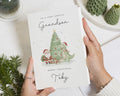 Grandson Christmas Card, Personalised Christmas Card for Grandson, Dinosaur Christmas Card, Cute Xmas Card for Boy, Kids Christmas Card