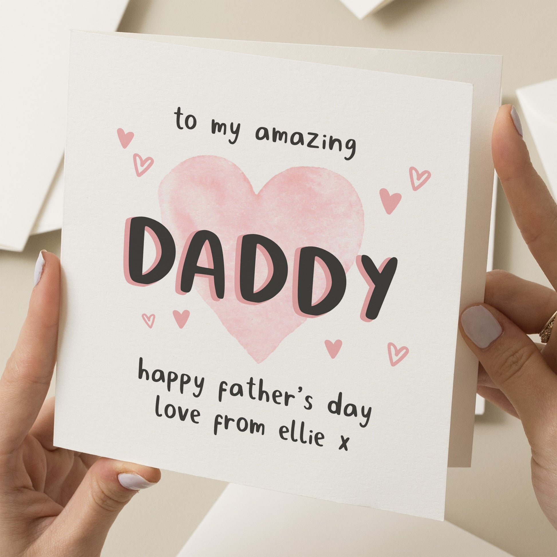 Cute Fathers Day Card, Personalised Father&#39;s Day Daddy Card, Fathers Day Card From Baby, First Fathers Day Gift, For Daddy, Gift For Dad